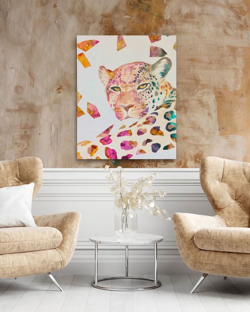 Leopard Minerals - Colorful Leopard Canvas Print