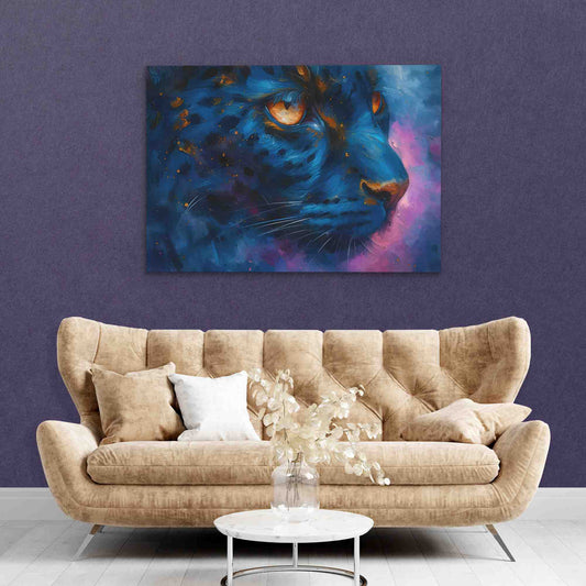 Leopard on the Prowl - Wall Art in Black Frame