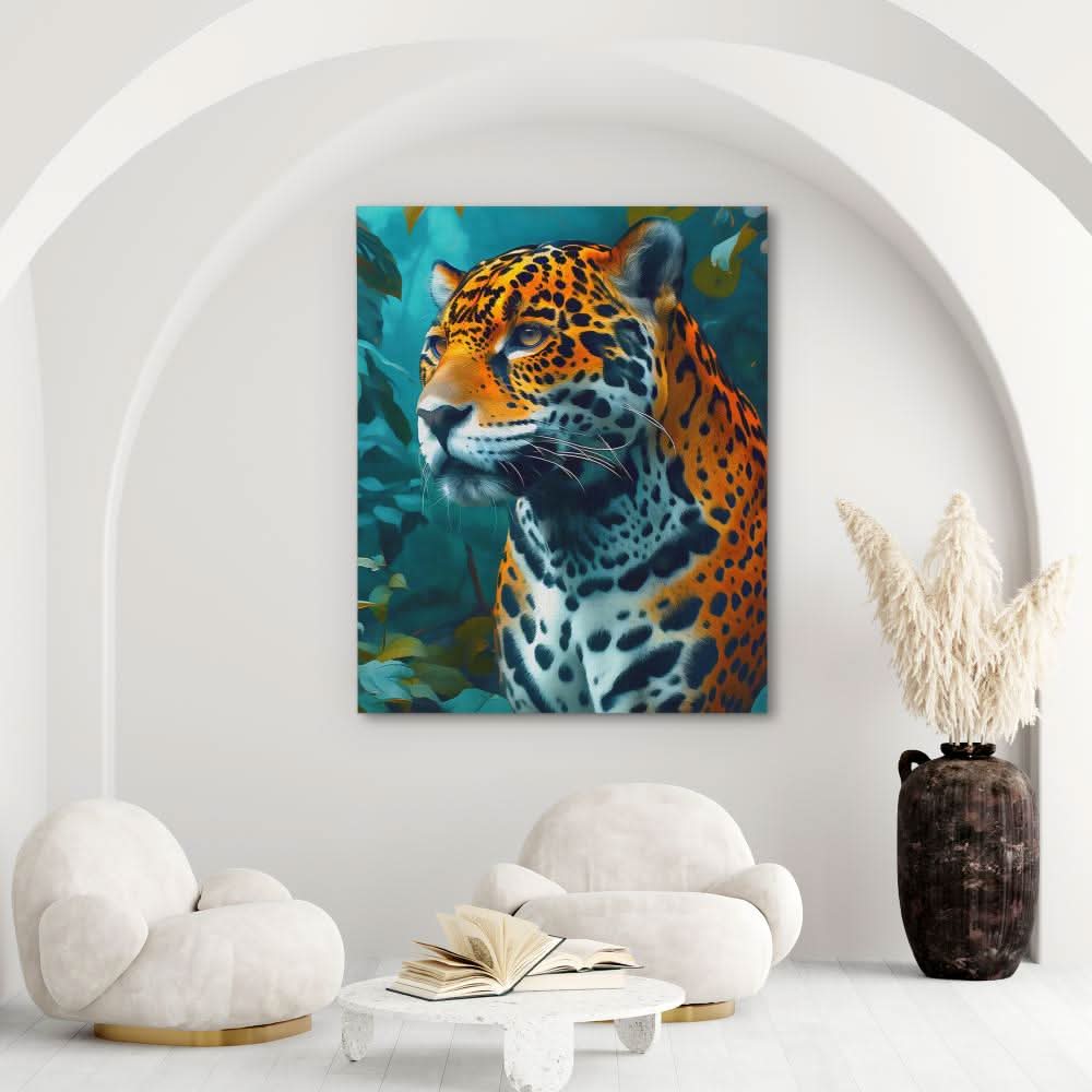 Leopard Watercolor - Wall Art in Black Frame