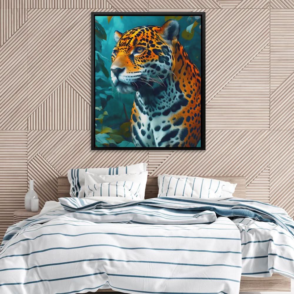 Leopard Watercolor - Orange Wall Art