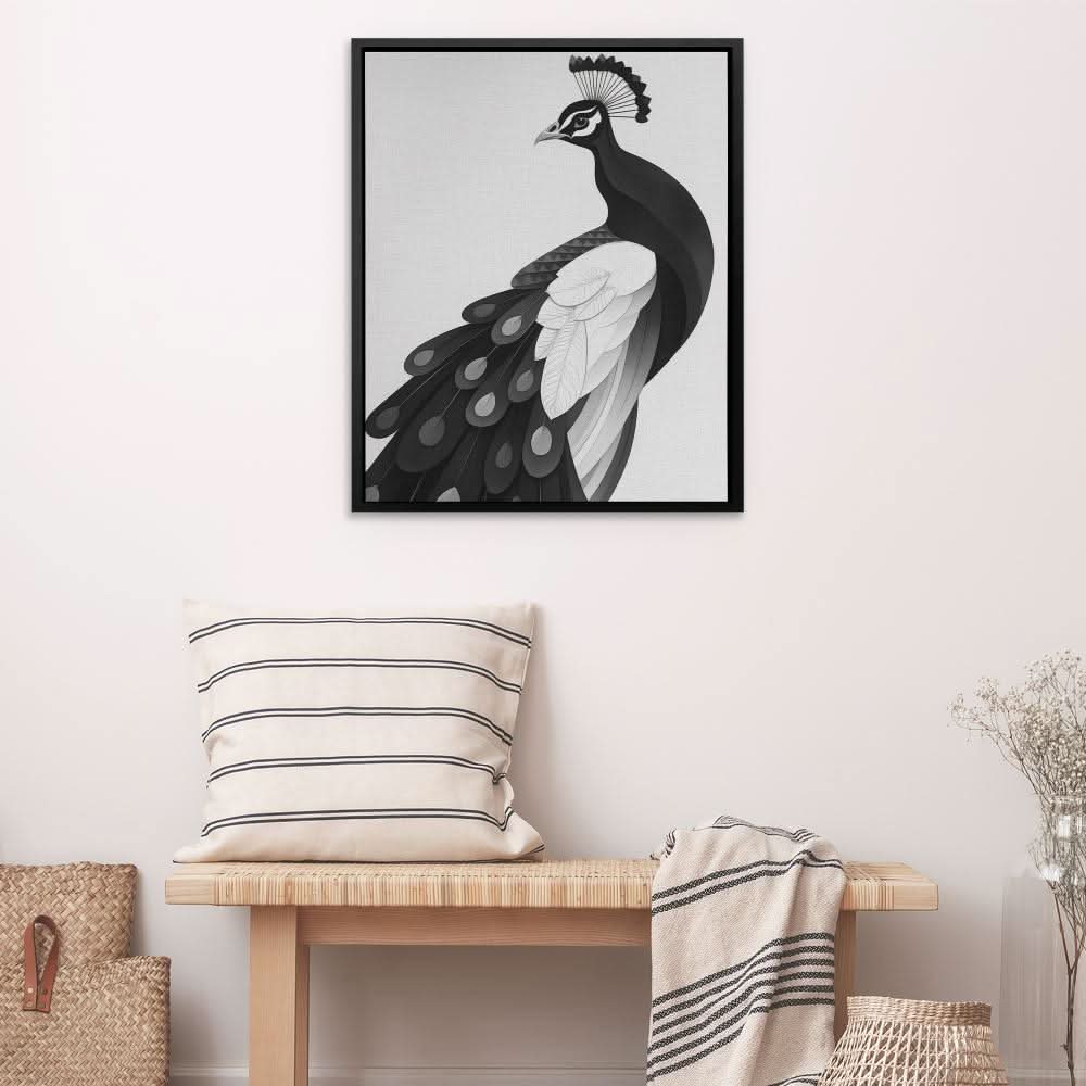 Light Peacock - Large Minimalist Canvas Print