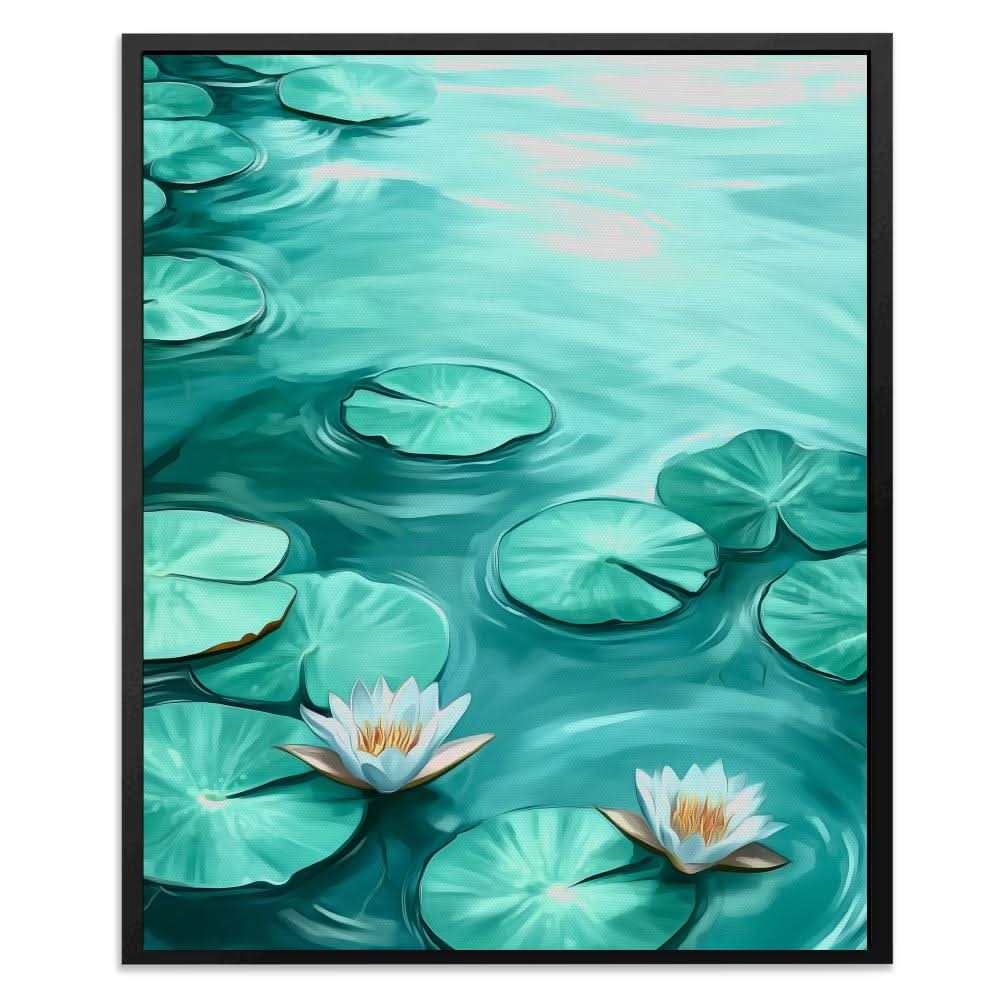 Lily Pads Serenade - Botanical Art for Bathroom