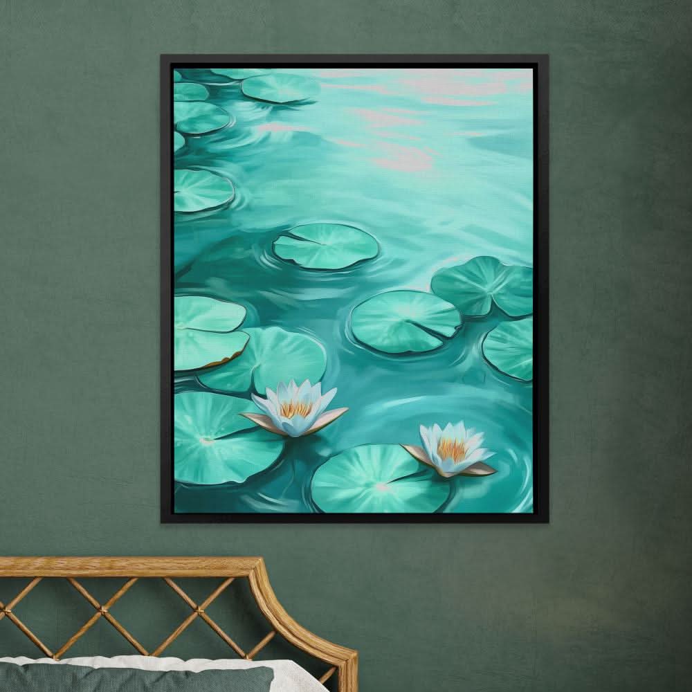 Lily Pads Serenade - Large Minimalist Canvas Print