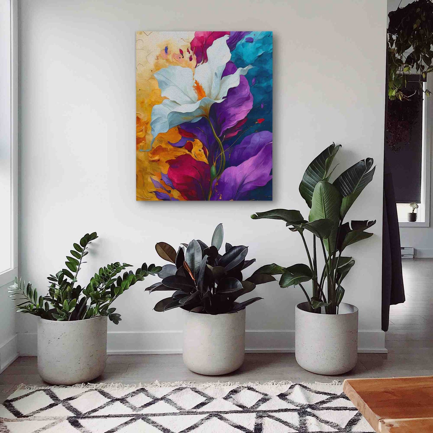 Lily Petals - White Lily Canvas Print