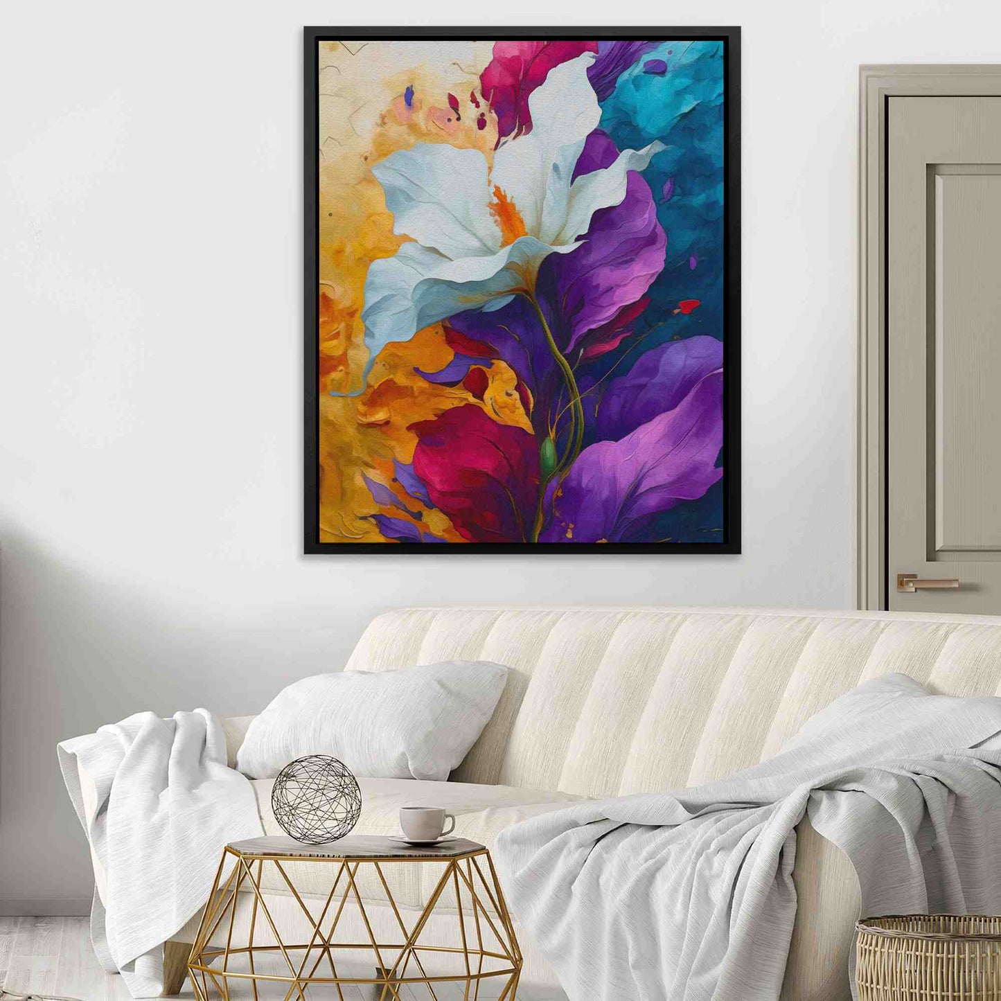 Lily Petals - Floral Art for Bathroom