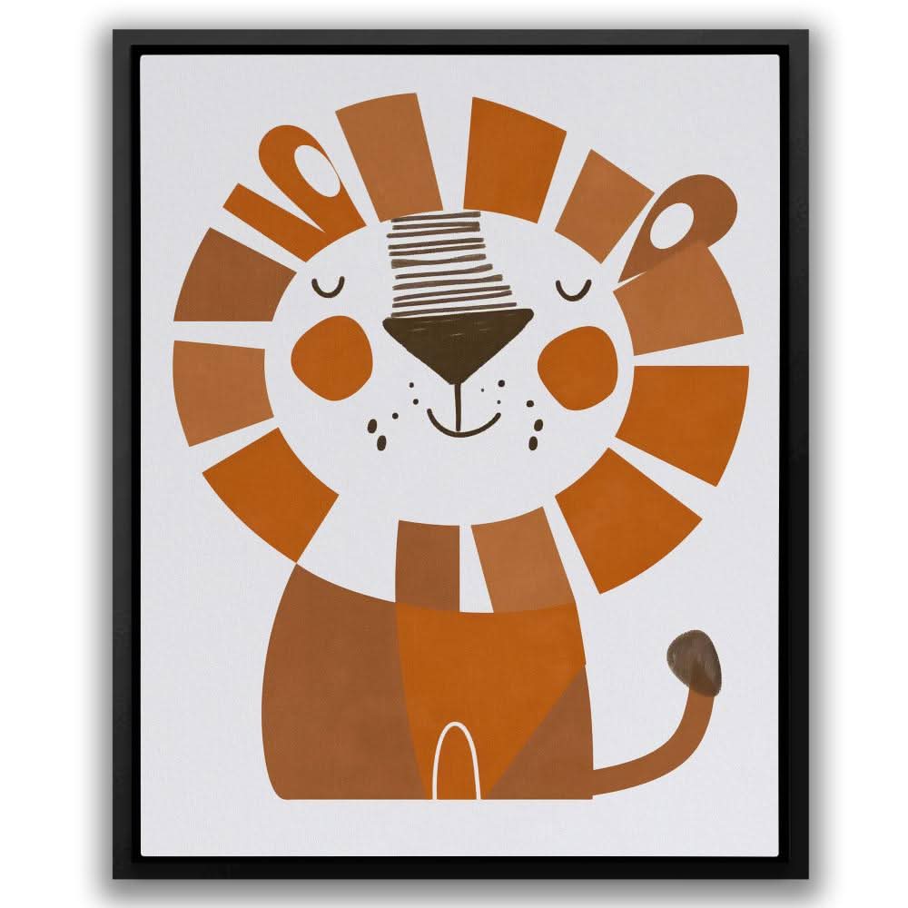 Lion Doodle - Brown Big Cat Canvas Print
