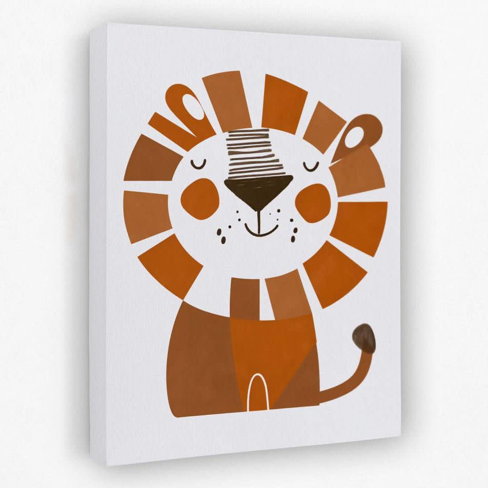 Lion Doodle - Animals Canvas Wall Art