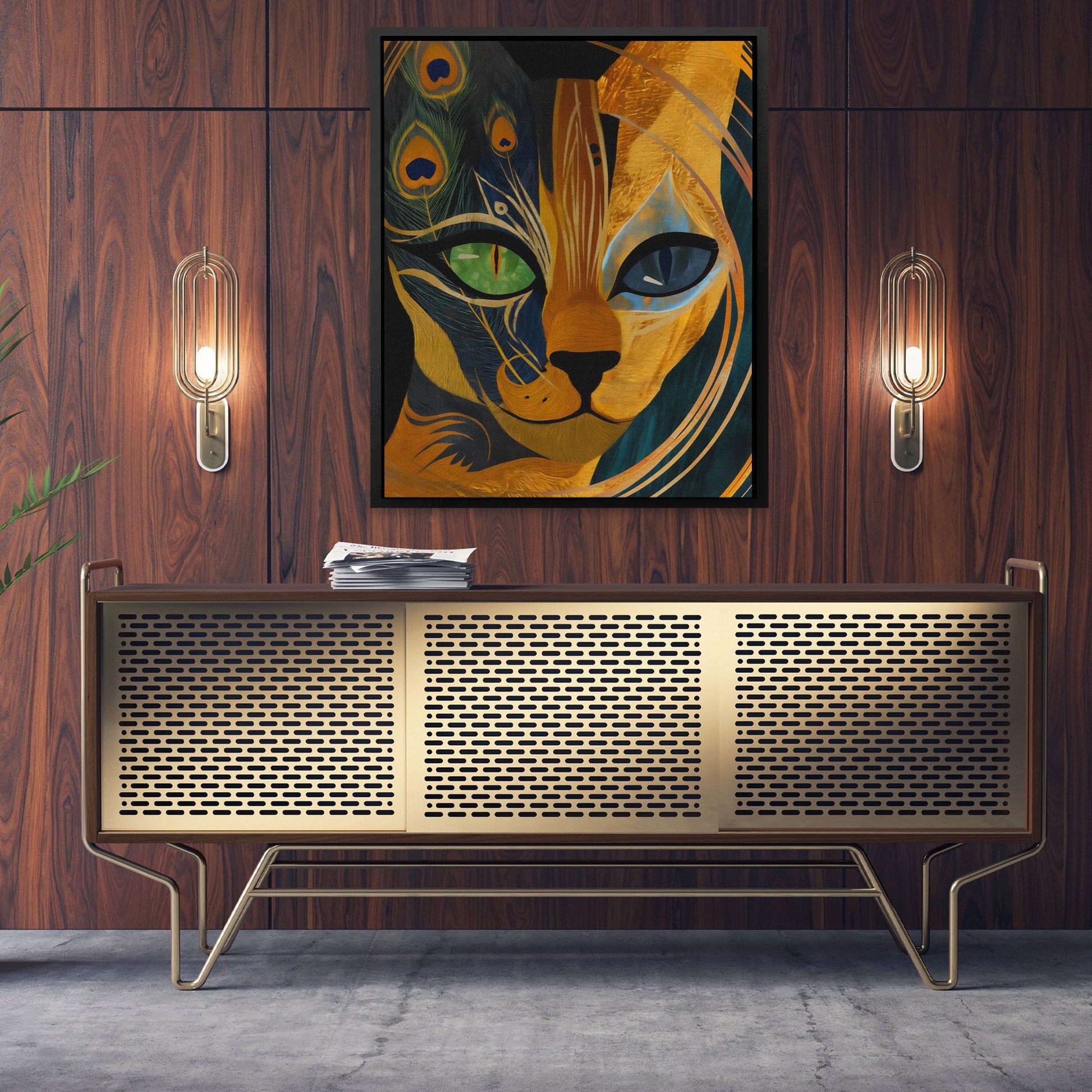 Lion Peacock Convergence - Luxury Wall Art