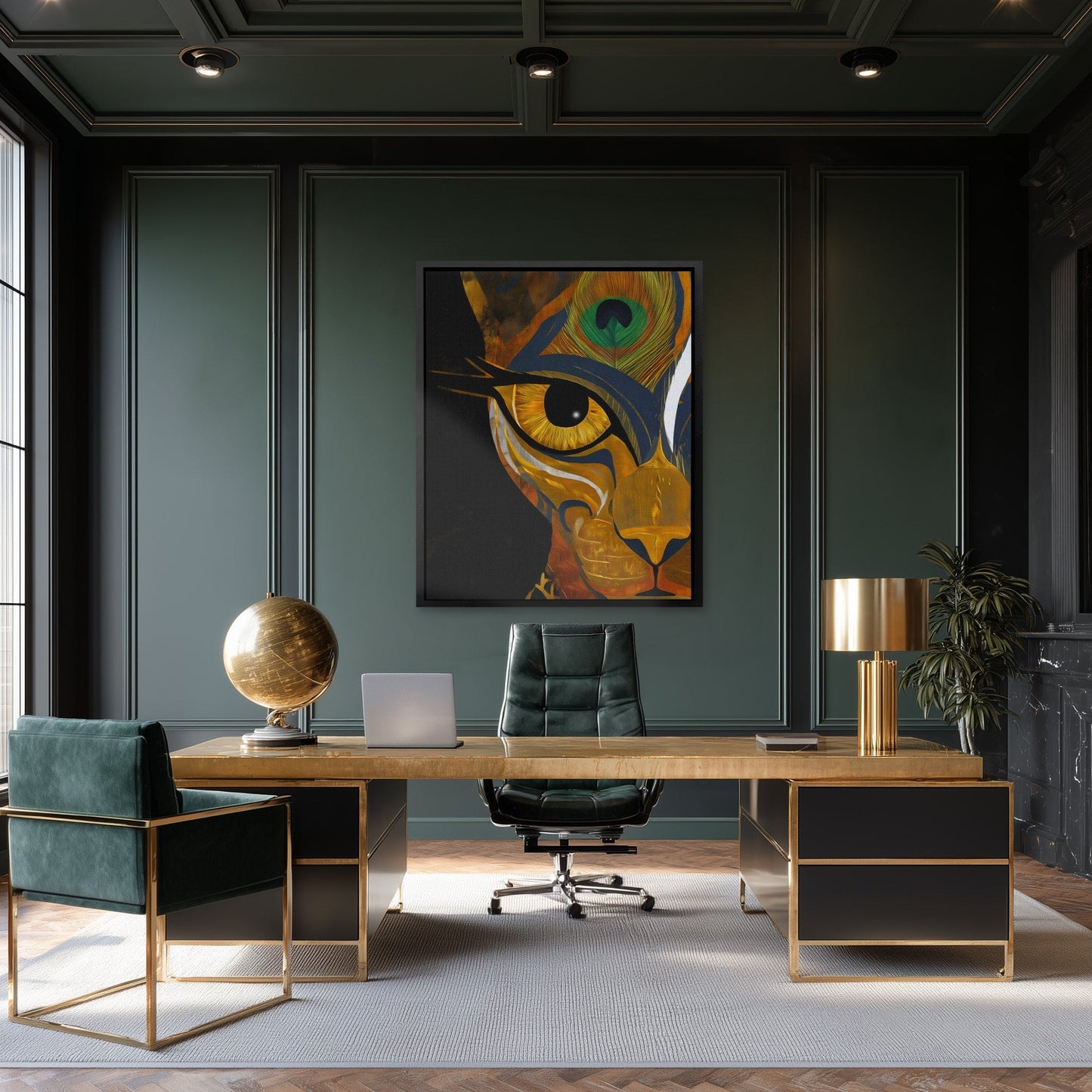 Lion Plume Oracle - Luxury Wall Art