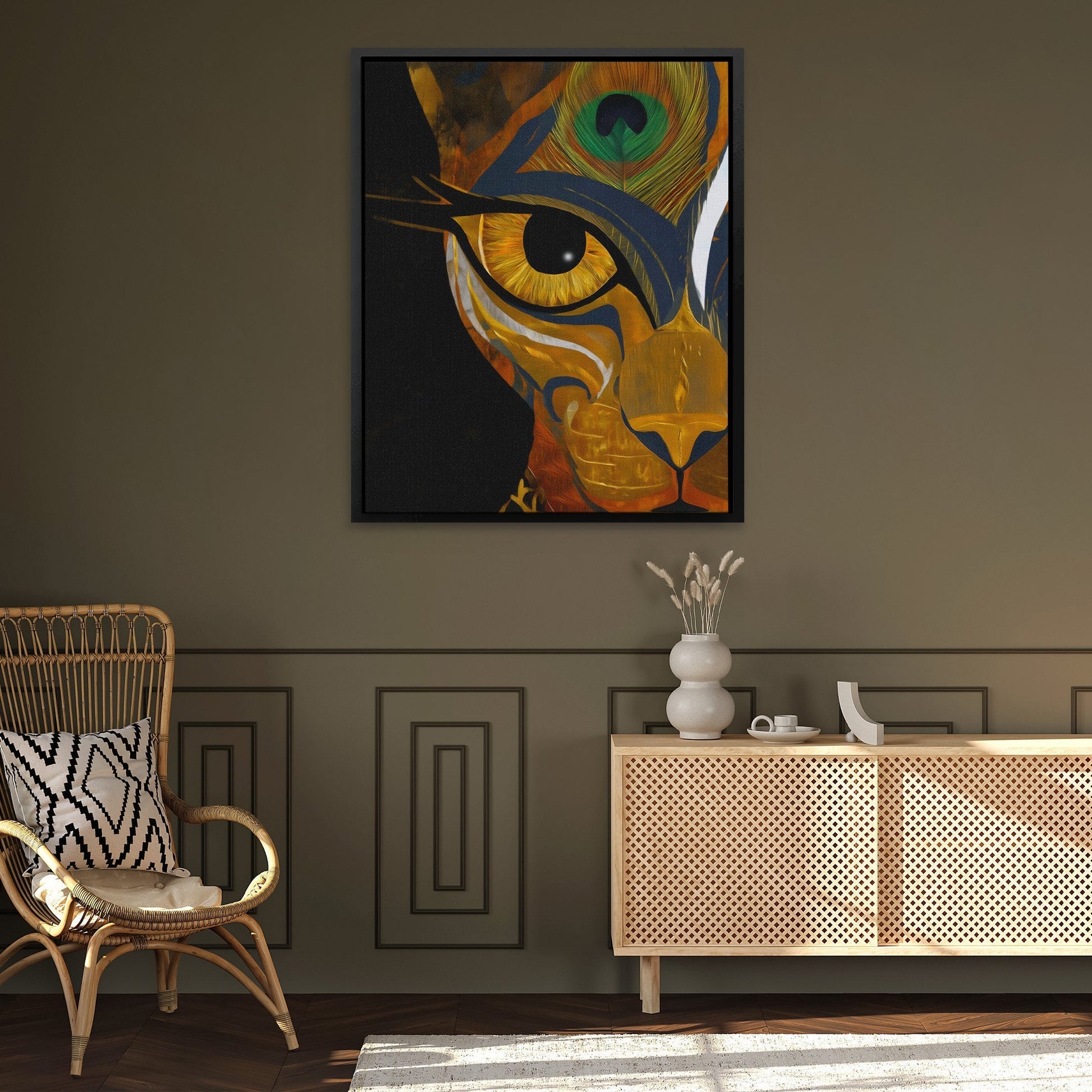 Lion Plume Oracle - Luxury Wall Art