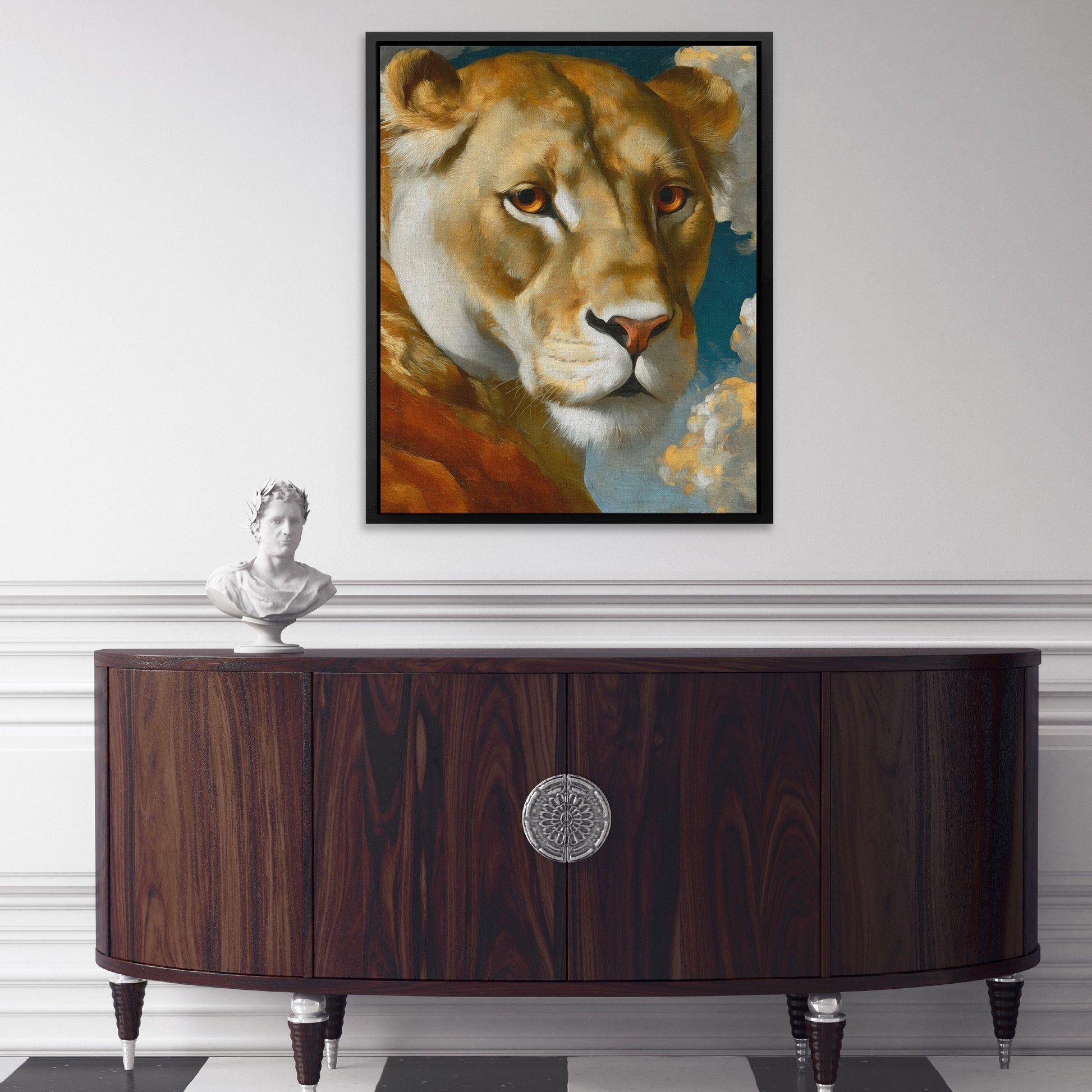 Lioness Amber Portrait II - Luxury Wall Art