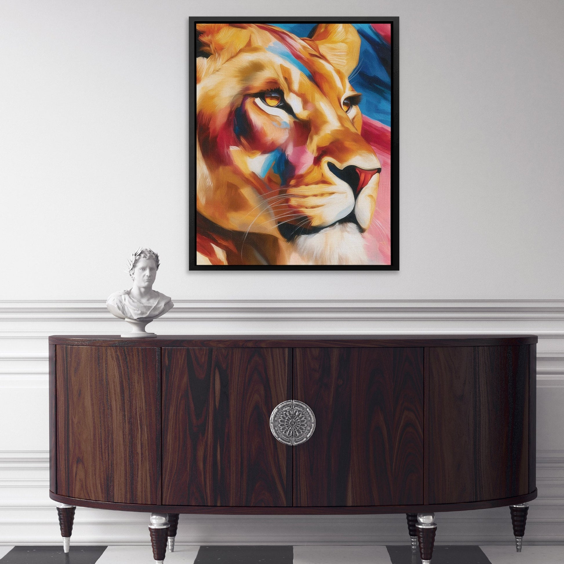 Lioness Coral Dawn - Luxury Wall Art