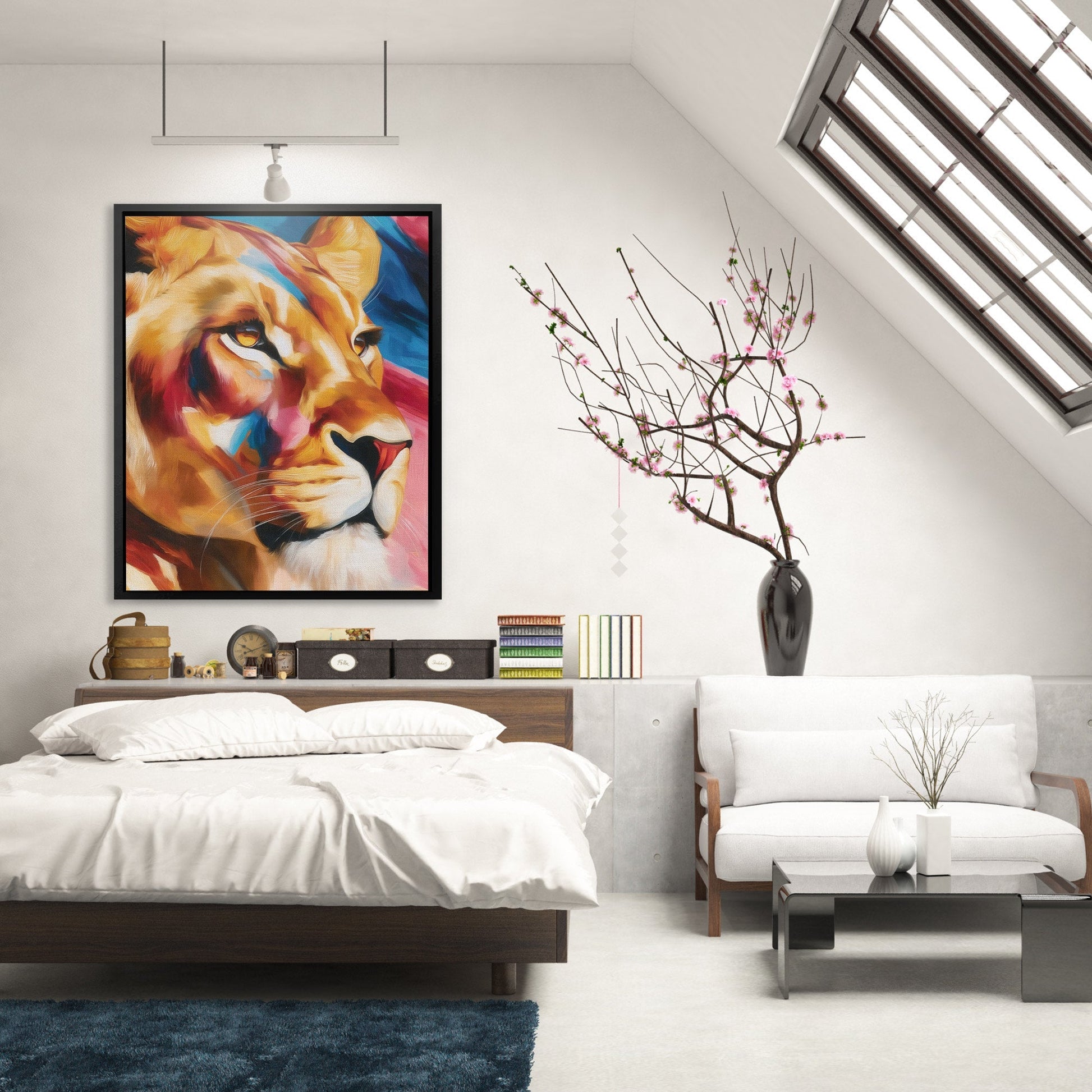 Lioness Coral Dawn - Luxury Wall Art