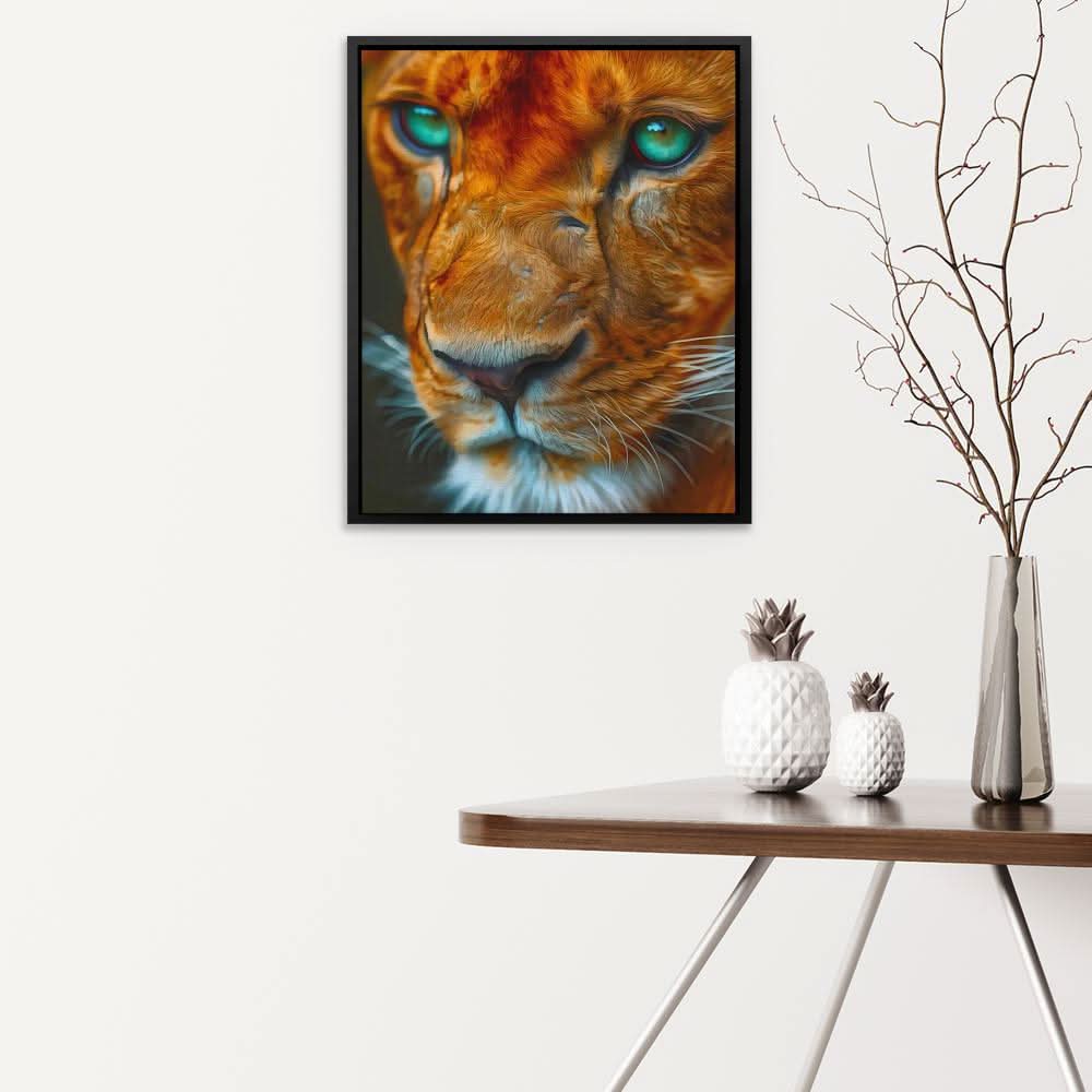Lioness Eyes - Brown Big Cat Canvas Print