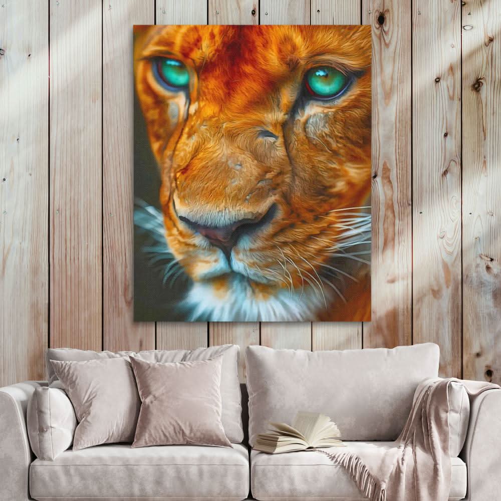 Lioness Eyes - Large Canvas Print