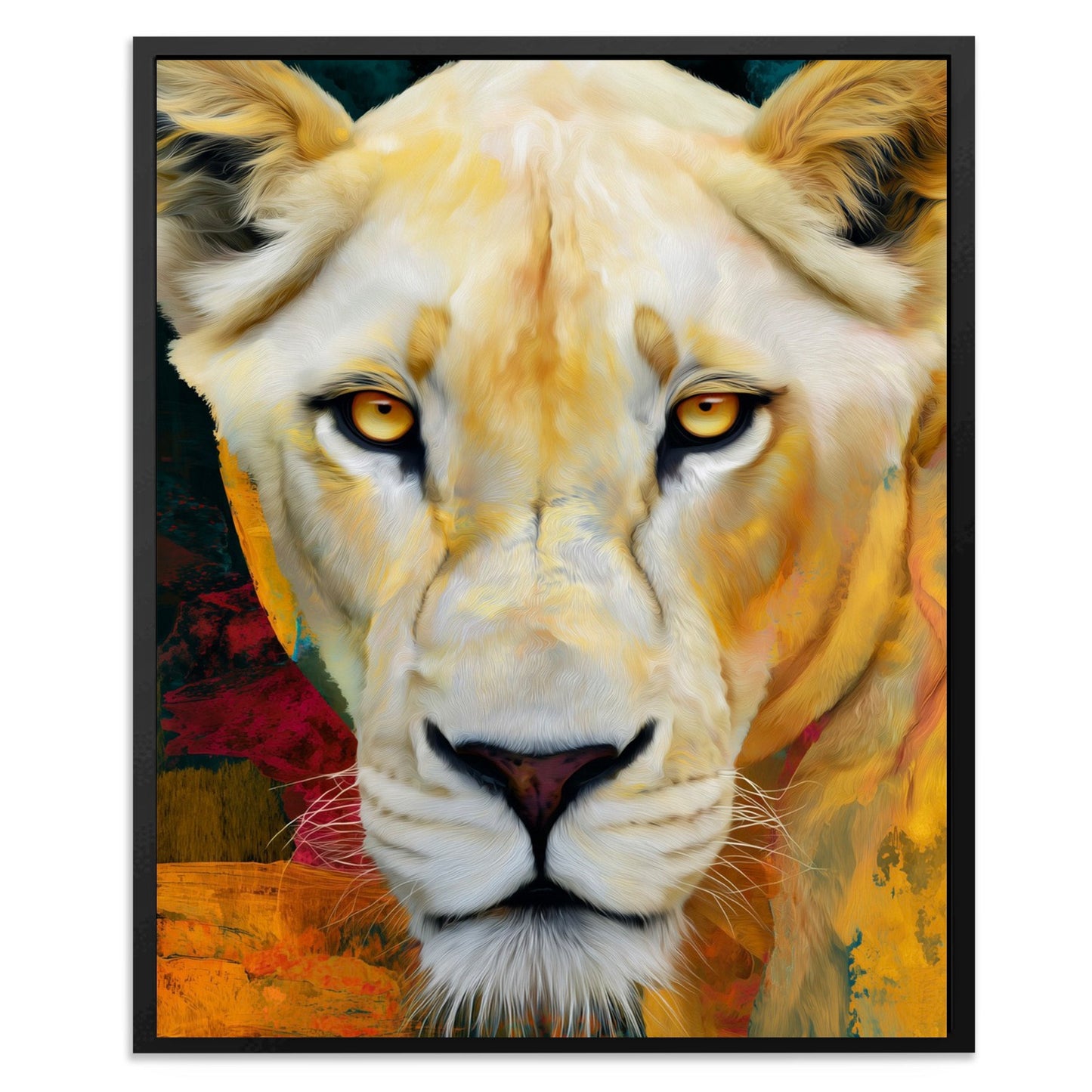 Lioness Golden Authority - Luxury Wall Art