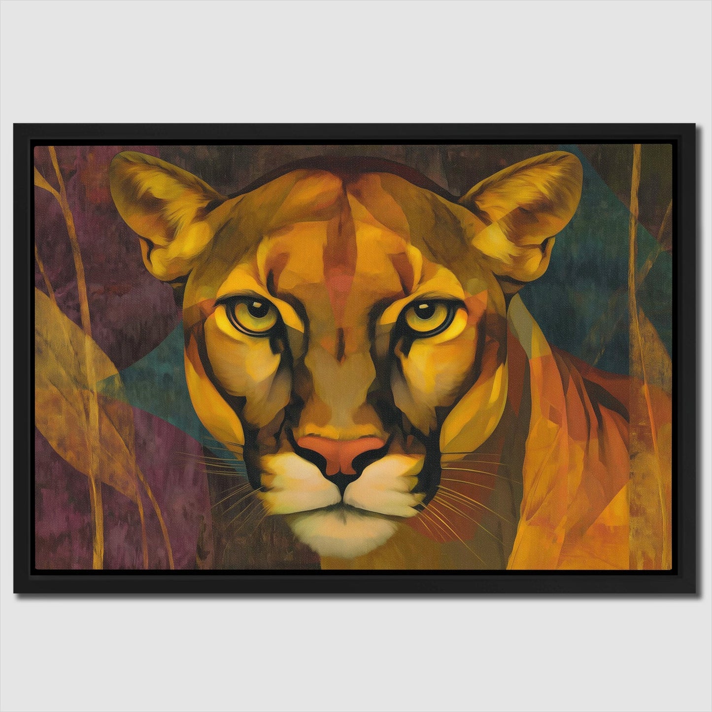 Lioness Golden Fire - Luxury Wall Art