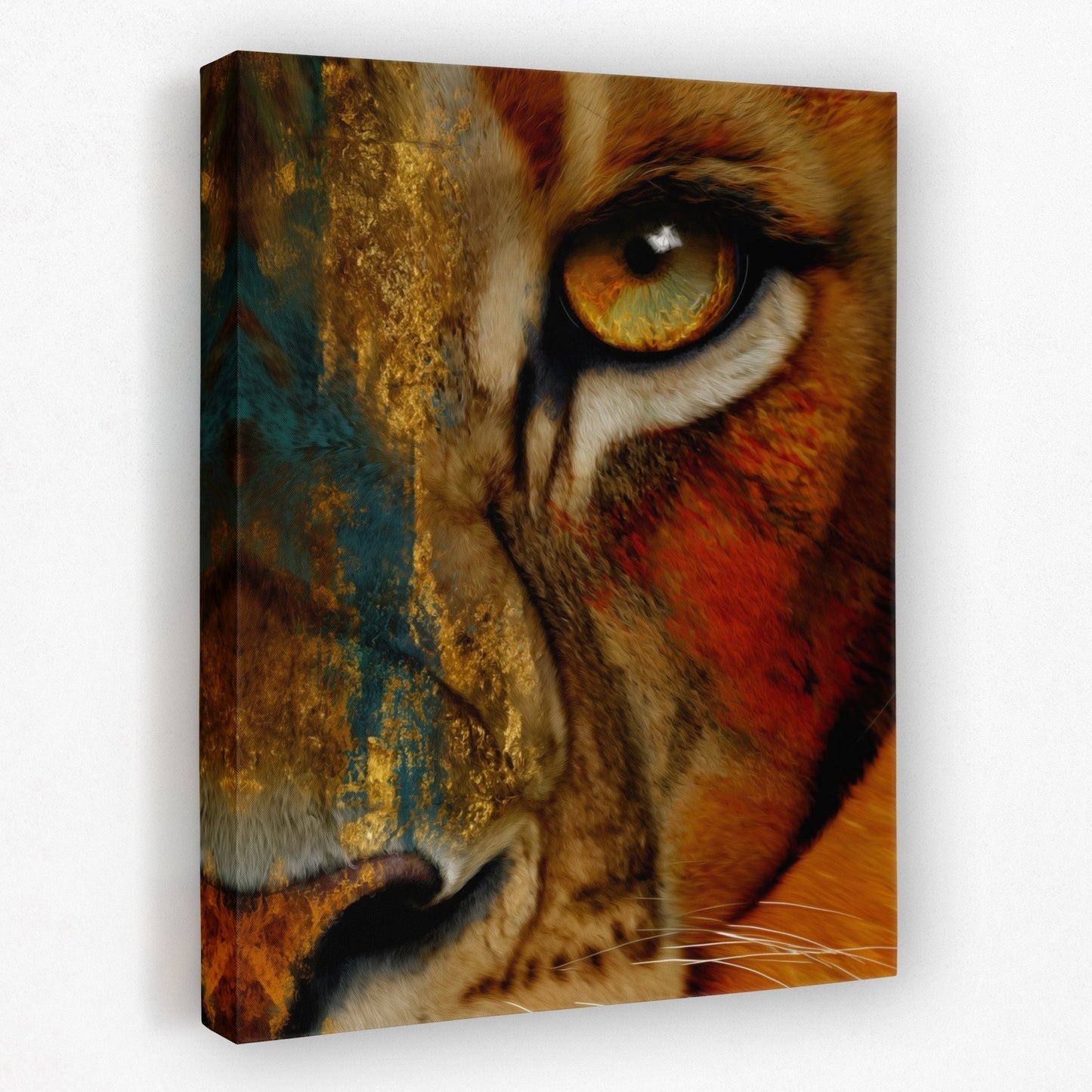 Lioness in Gold - Luxury Wall Art