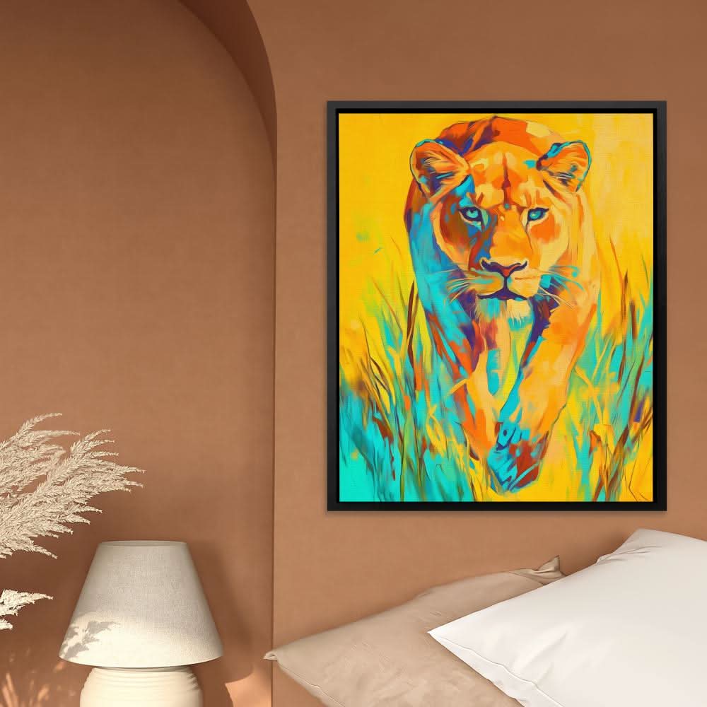 Lioness Jungle Flame - Animals Art for Office
