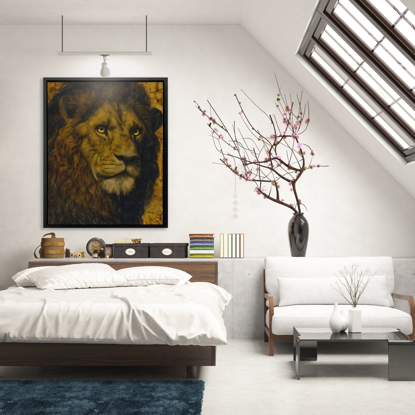 Lion's Amber Crown - Luxury Wall Art