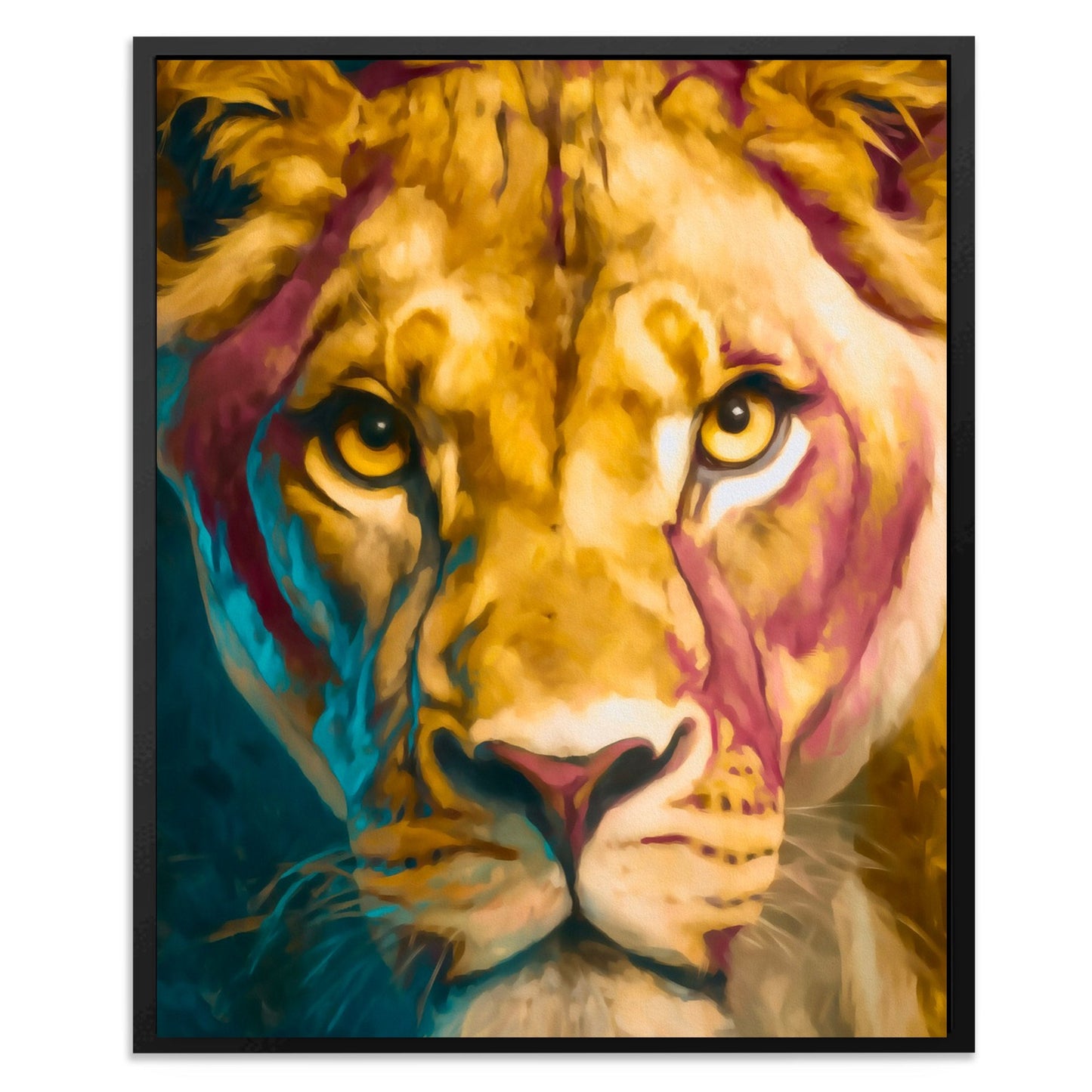 Lion's Amber Storm - Luxury Wall Art