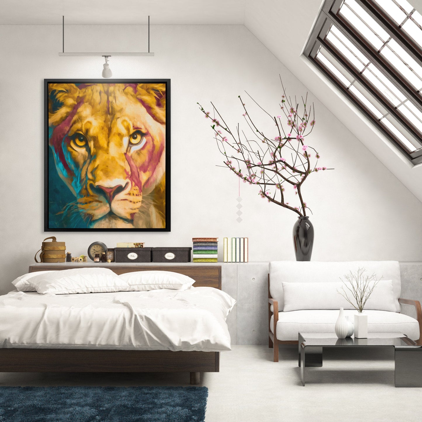 Lion's Amber Storm - Luxury Wall Art