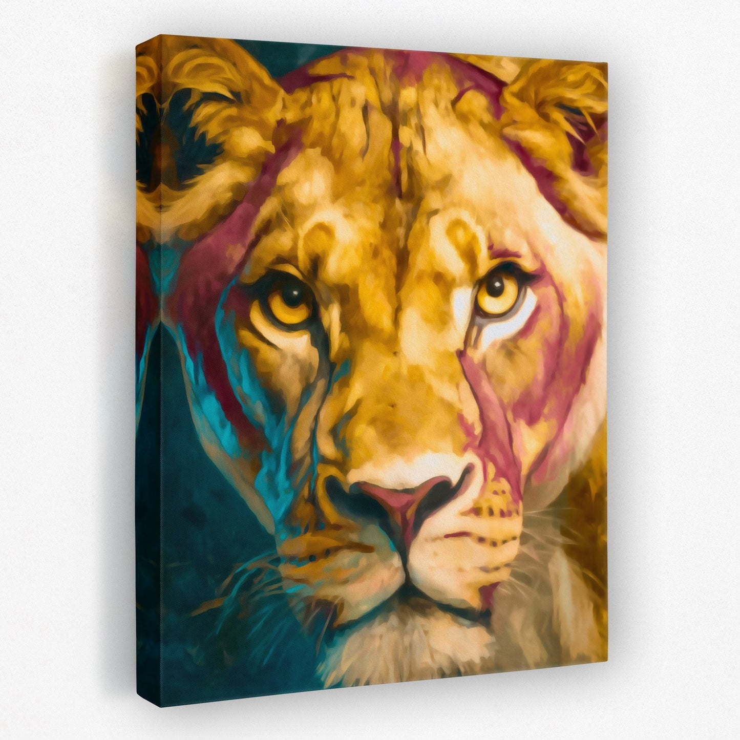 Lion's Amber Storm - Luxury Wall Art