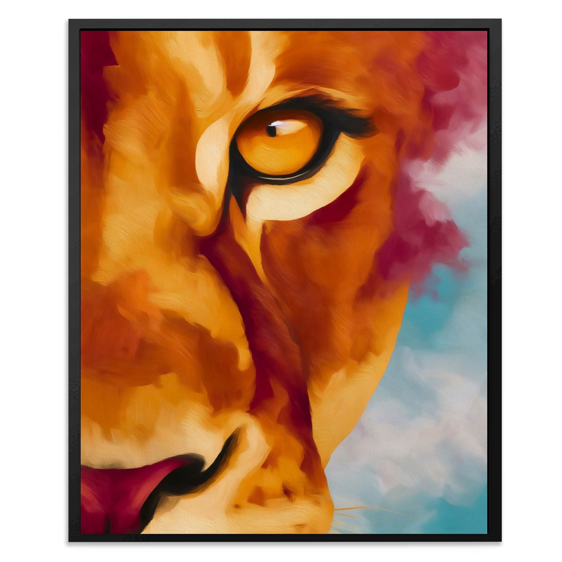 Lion's Copper Eclipse - Luxury Wall Art