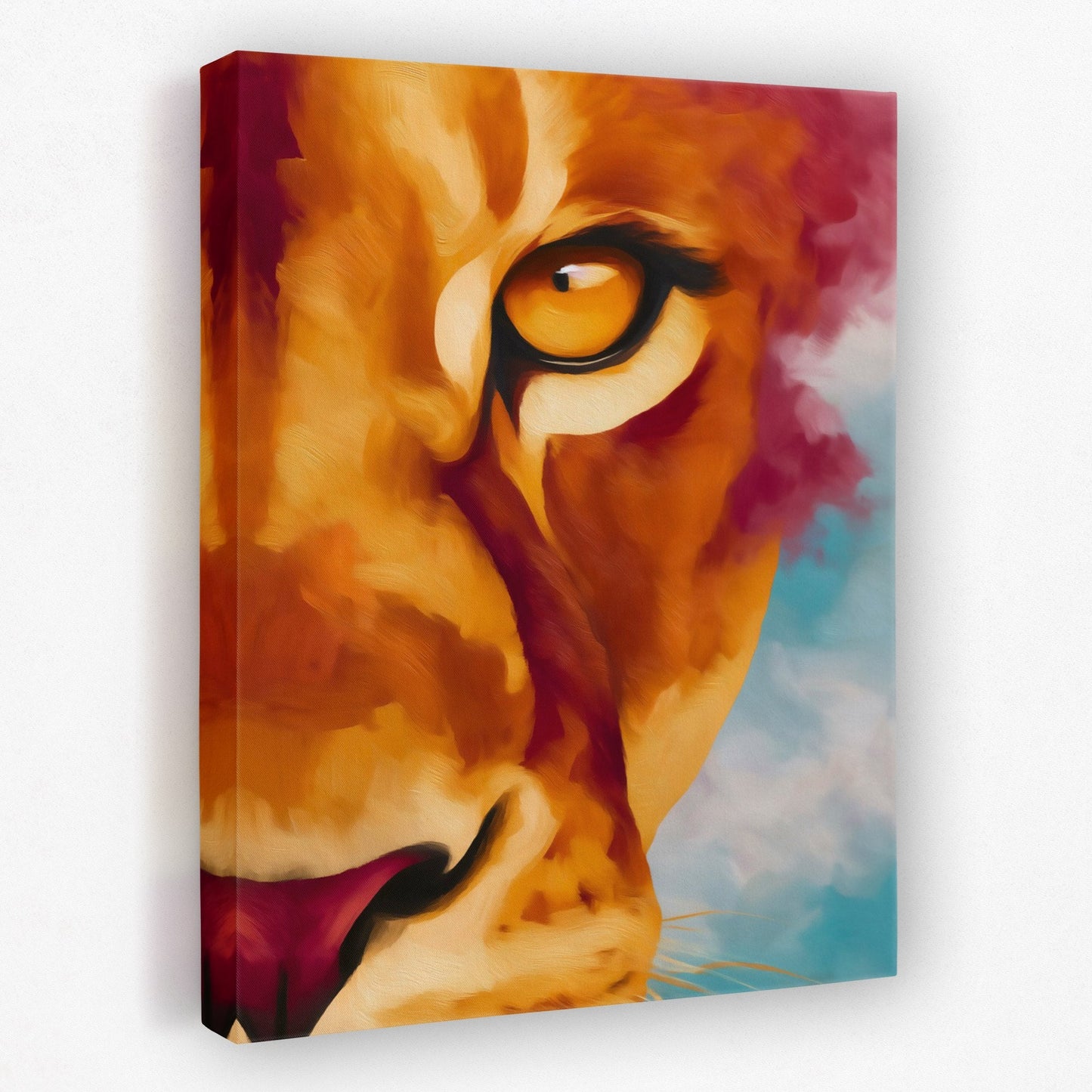 Lion's Copper Eclipse - Luxury Wall Art