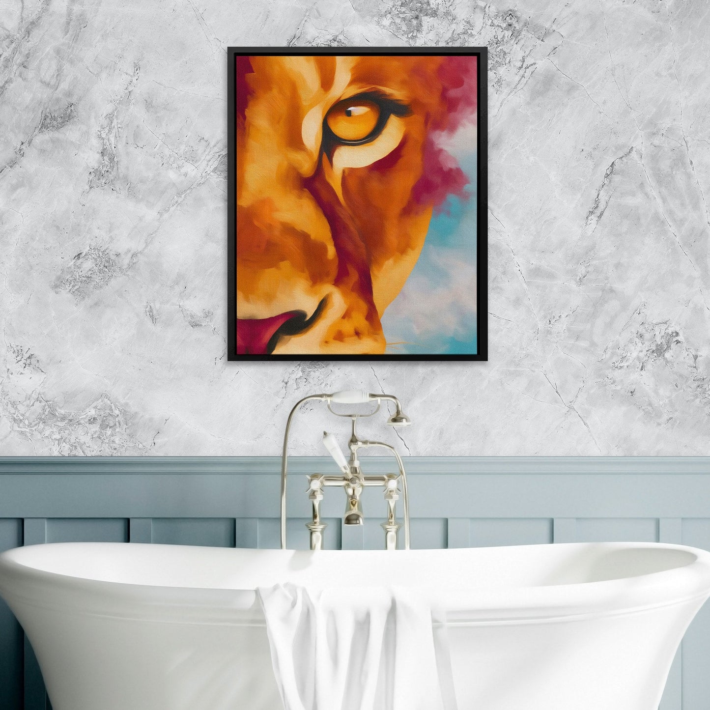 Lion's Copper Eclipse - Luxury Wall Art