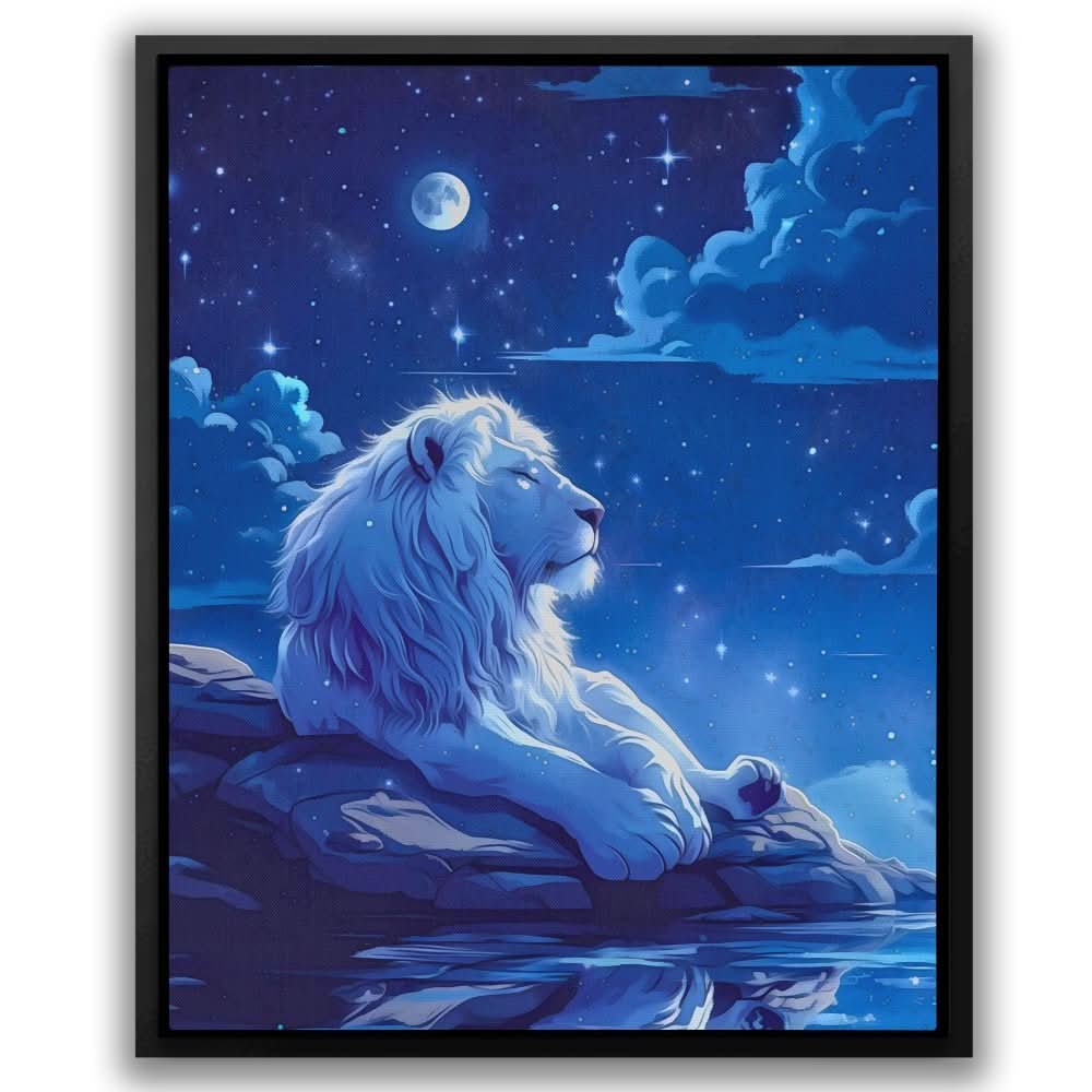 Lion’s Legacy - Lion Wall Art in Black Frame