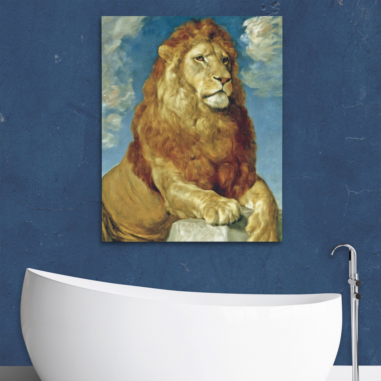 Lion's Marble Throne - Luxury Wall Art