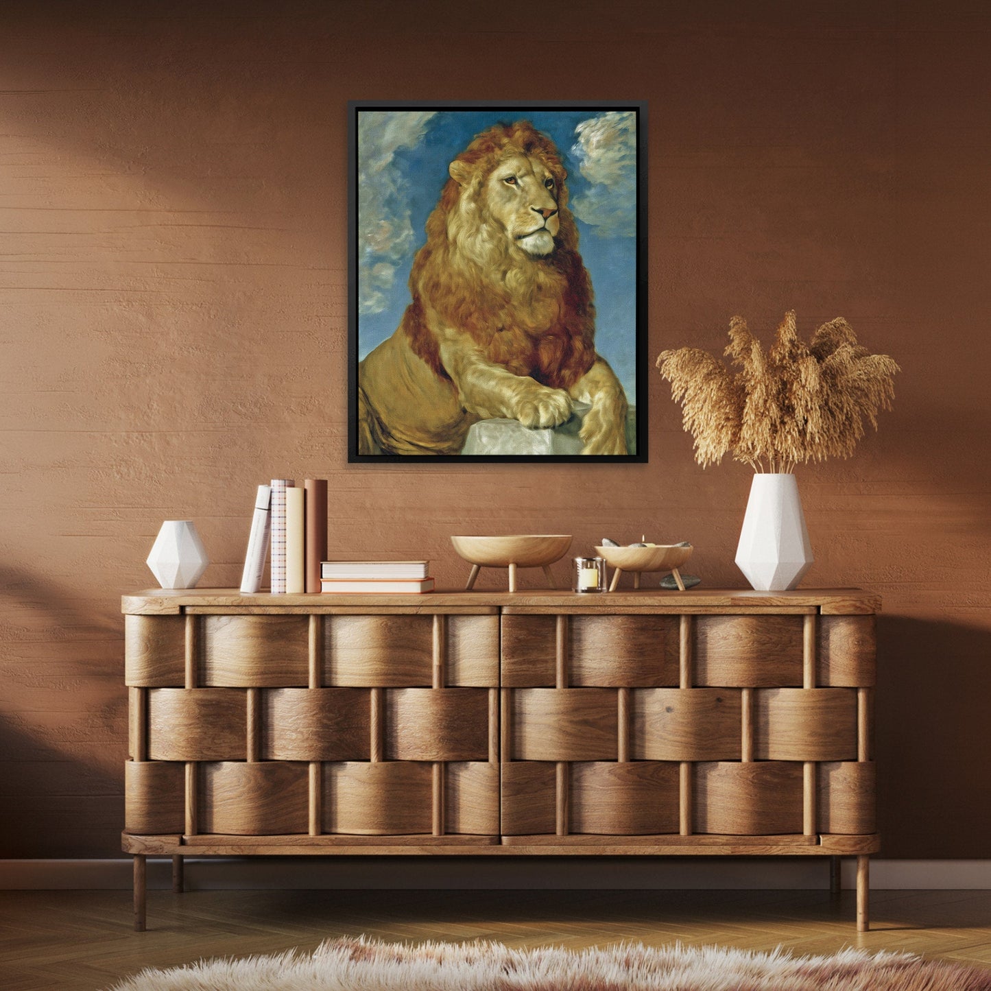 Lion's Marble Throne - Luxury Wall Art