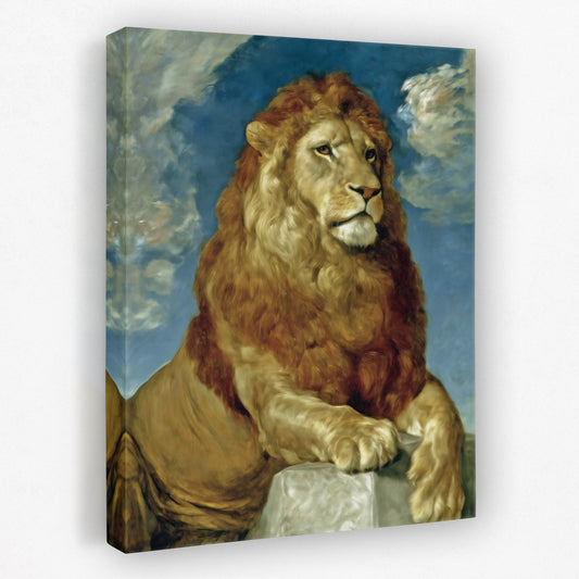 Lion's Marble Throne - Luxury Wall Art