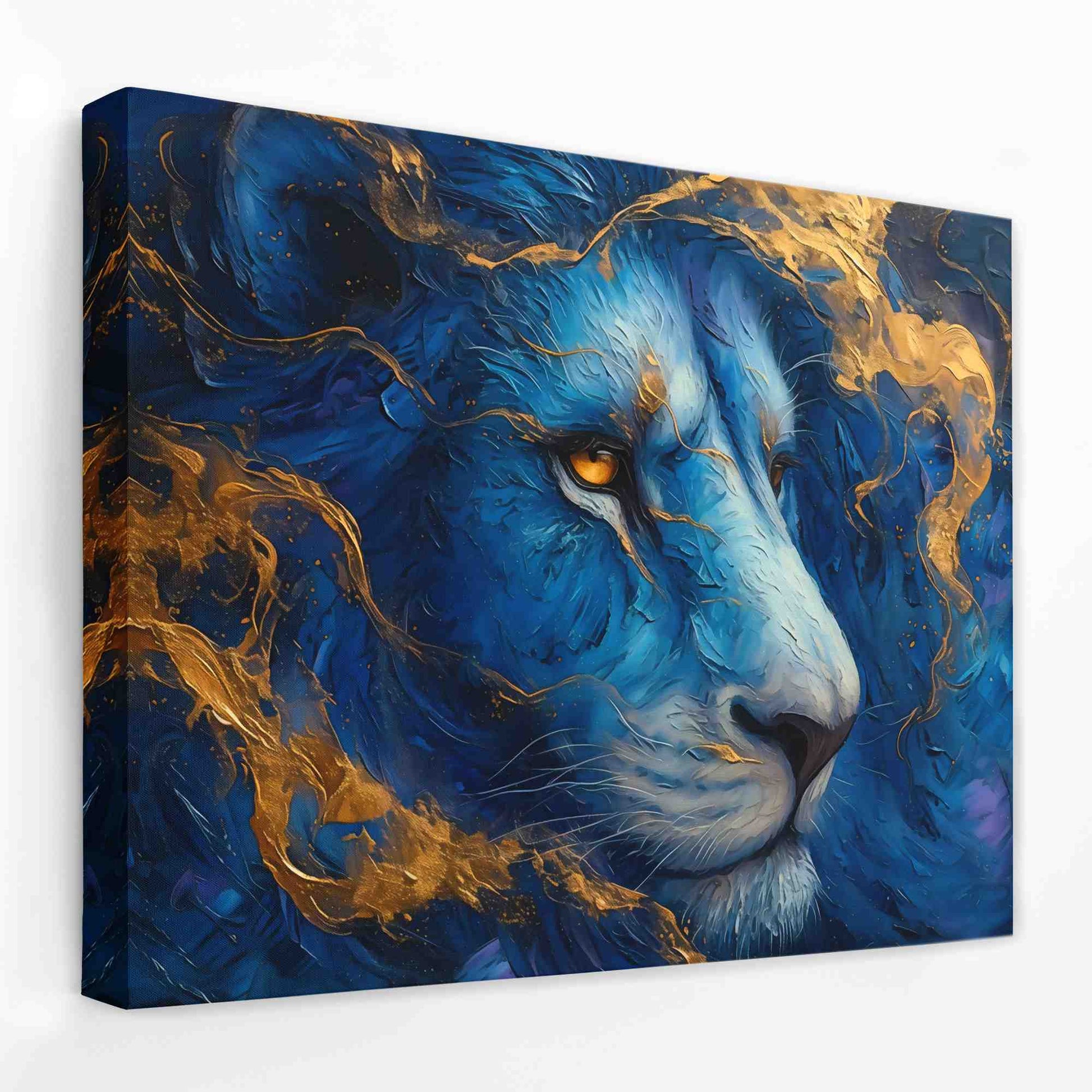 Lion's Peaceful Reign - Animals Canvas Wall Art