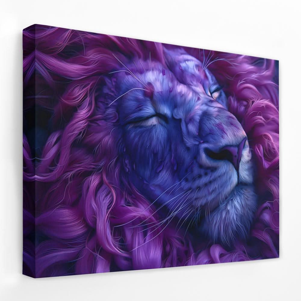 Lions Slumber - Animals Canvas Wall Art