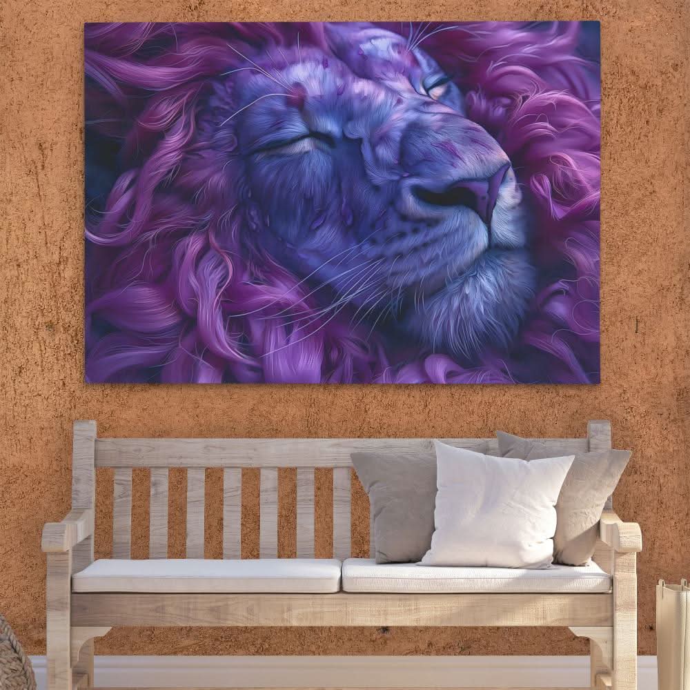 Lions Slumber - Large Contemporary Canvas Print