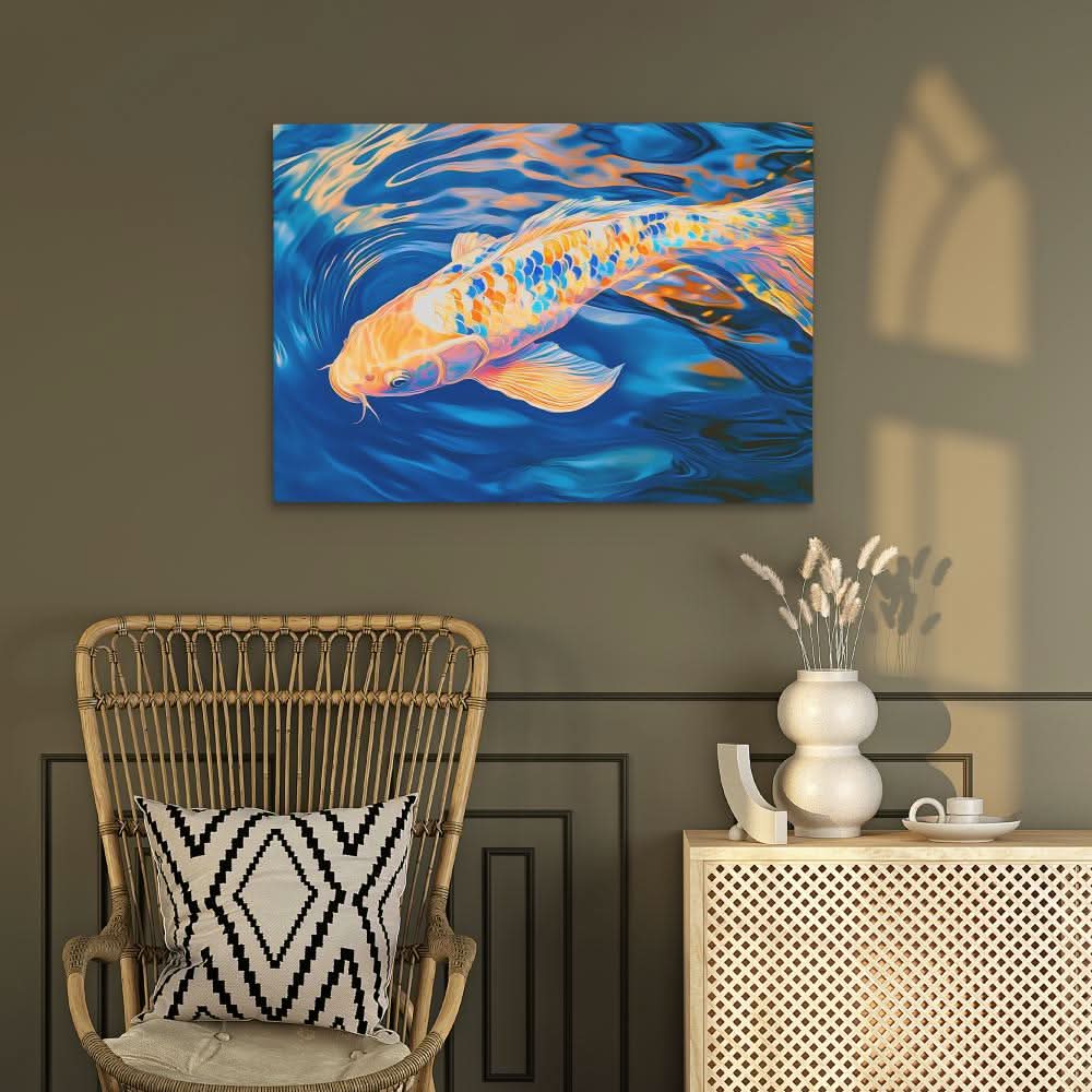 Liquid Dance - Fish Wall Art in Black Frame