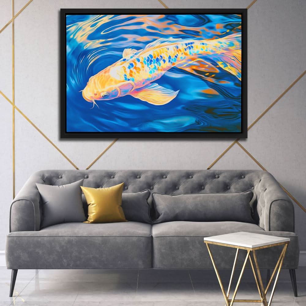 Liquid Dance - Blue Wall Art for Living Room