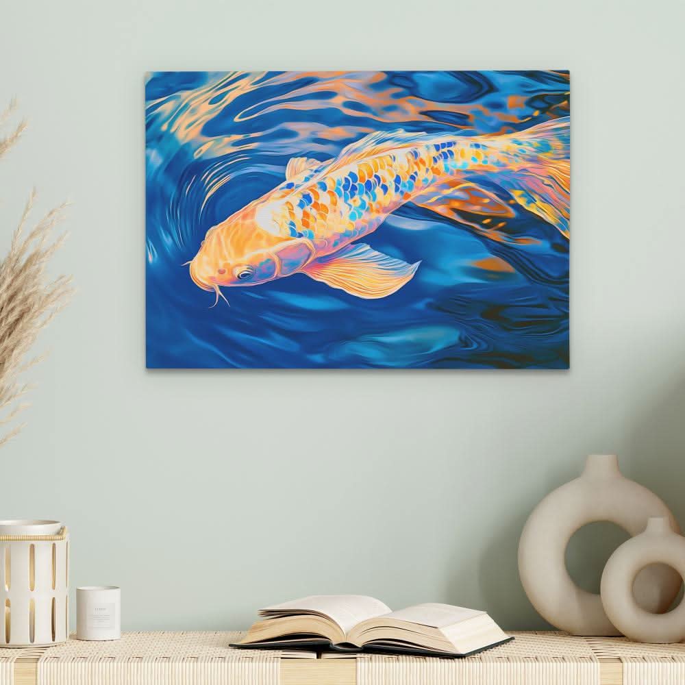 Liquid Dance - Blue Canvas Wall Art