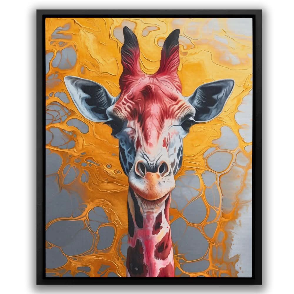 Liquid Giraffe - Gold Country and Farm Canvas Print