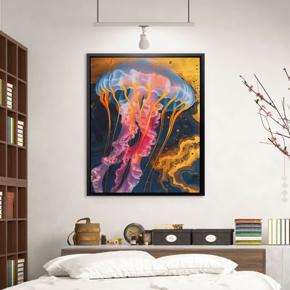 Liquid Jellyfish - Abstract Colorful Canvas Wall Art