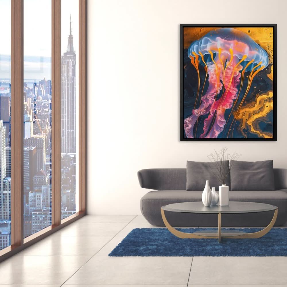 Liquid Jellyfish - Colorful Jellyfish Canvas Print