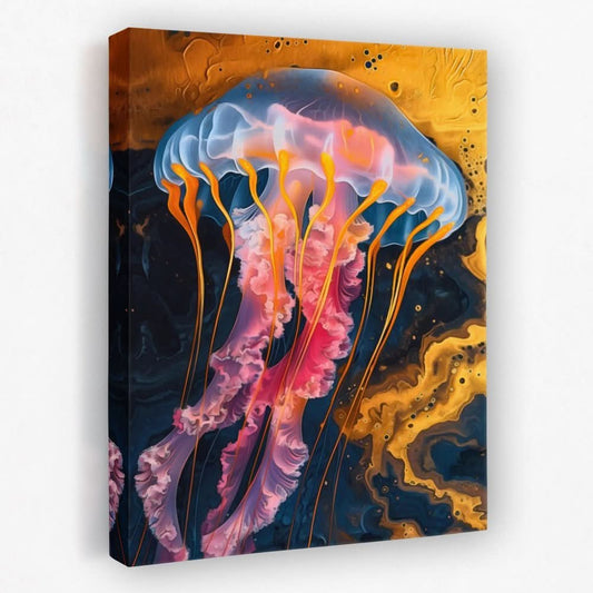Liquid Jellyfish - Animals Canvas Wall Art