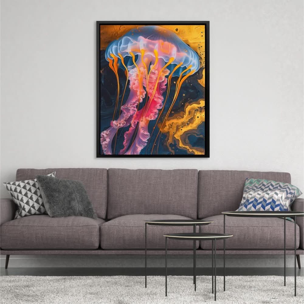 Liquid Jellyfish - Colorful Wall Art for Bedroom