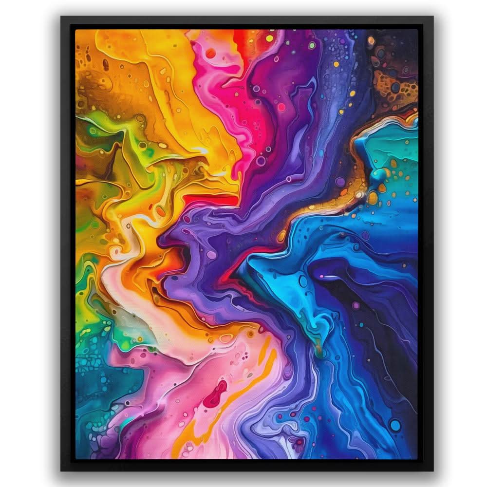 Liquid Paint - Rainbow Art for Dining Room