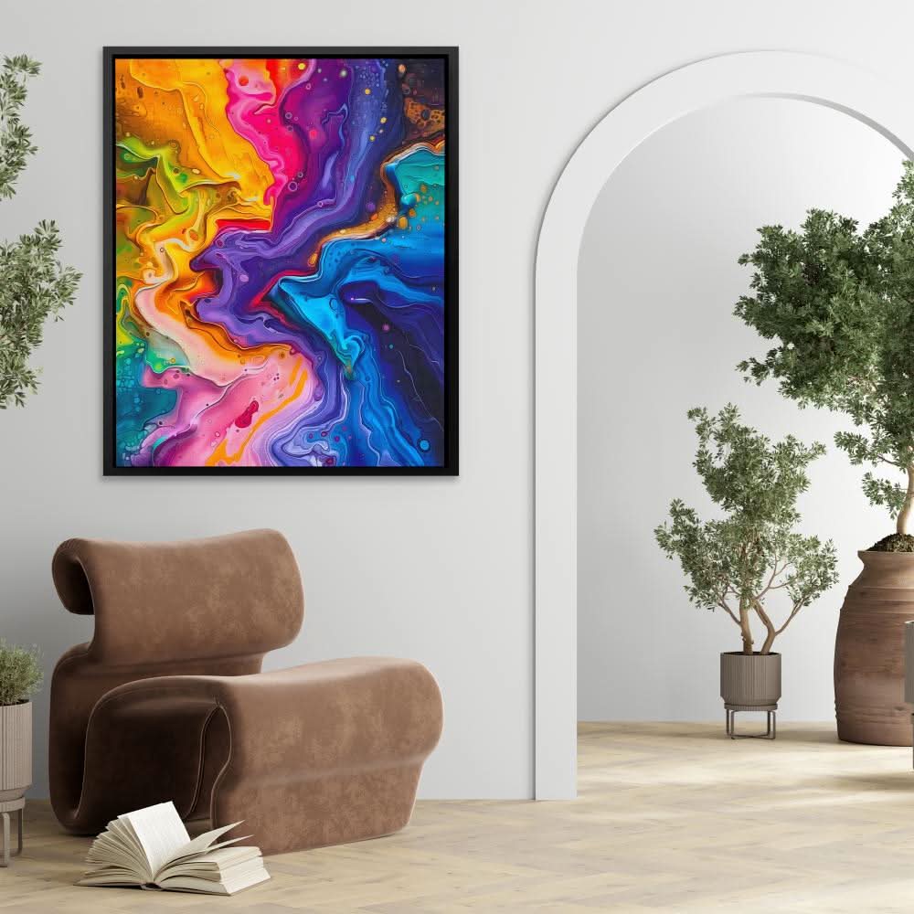 Liquid Paint - Abstract Colorful Canvas Wall Art
