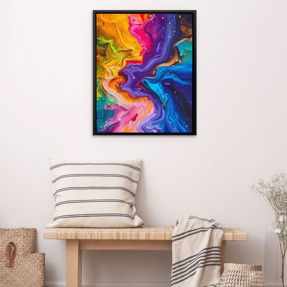 Liquid Paint - Large Abstract Canvas Print