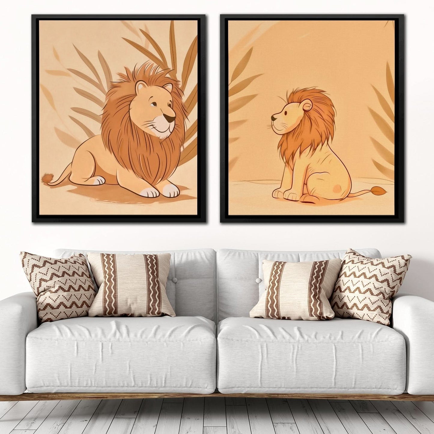 Little Lion Duo - Animals Art for Bedroom