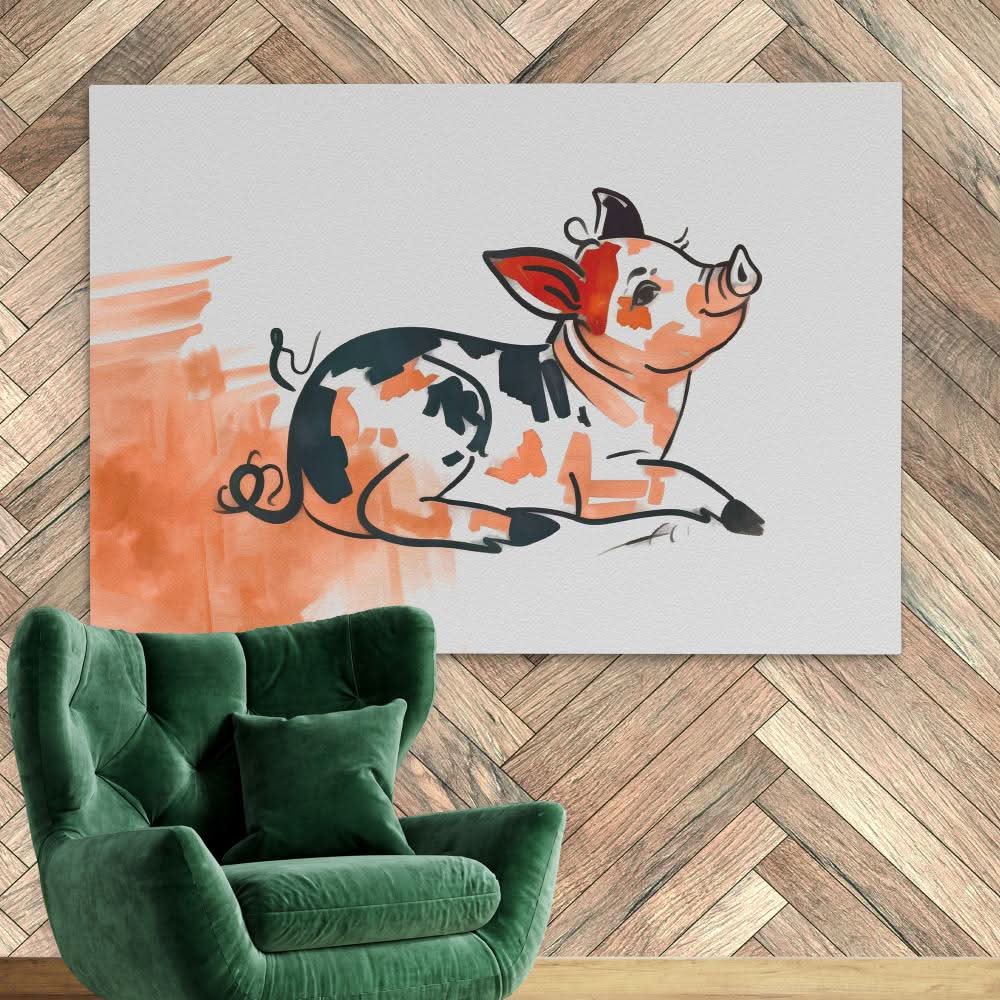Little Piggy - Animals Art for Kids Room